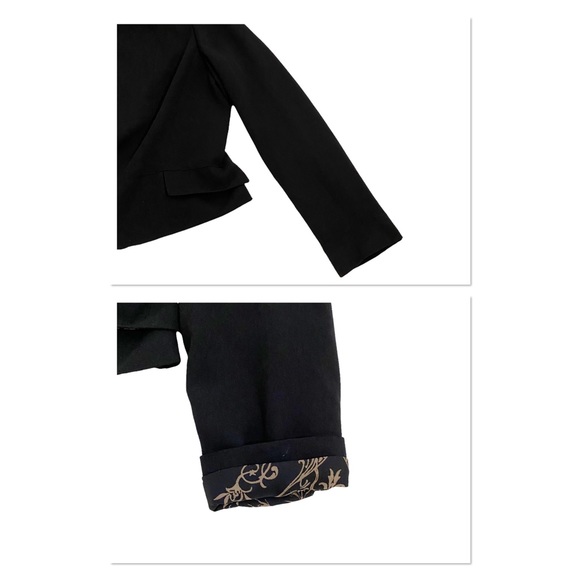 Harve Benard Black With Brown Stripe Skirt Suit, Size Large/12* (See below) - Picture 6 of 14